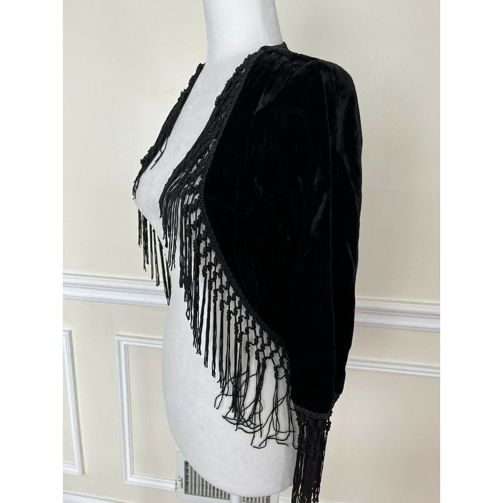 MW black cardigan women size 14P black velvet color